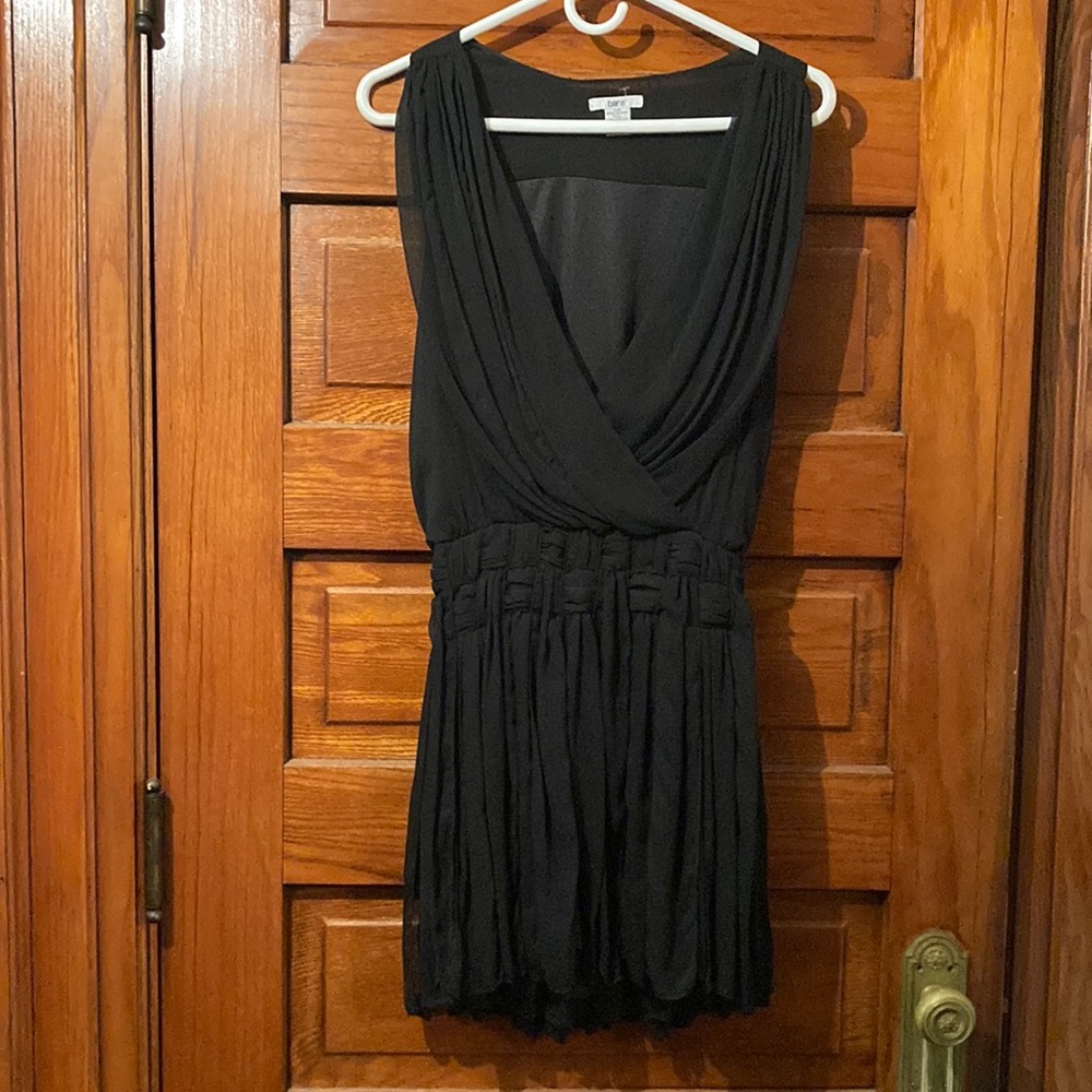 Little black fringed, mini dress